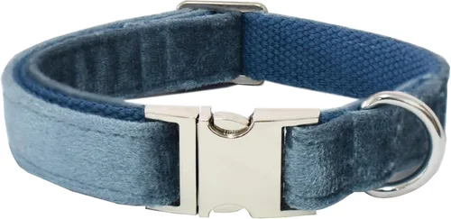 Vista 11 de Bubblepup Collar de terciopelo para perro, collar suave para perros pequeños, medianos y grandes