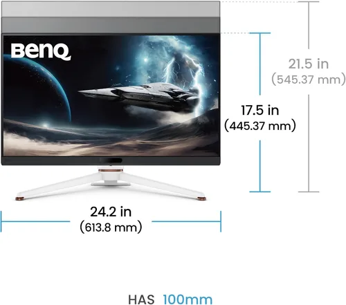 Vista 7 de BenQ MOBIUZ EX271U 27" 4K eARC 165Hz 1ms DP 1.4 HDMI 2.1 65W USB-C Gaming