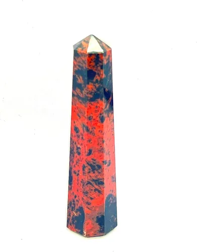 Vista 32 de WholesaleGemShop - Torre de obelisco de piedras preciosas de 3 pulgadas, faceta gigante, cristal de roca de Aura Rock Natural pulido Earth Wand