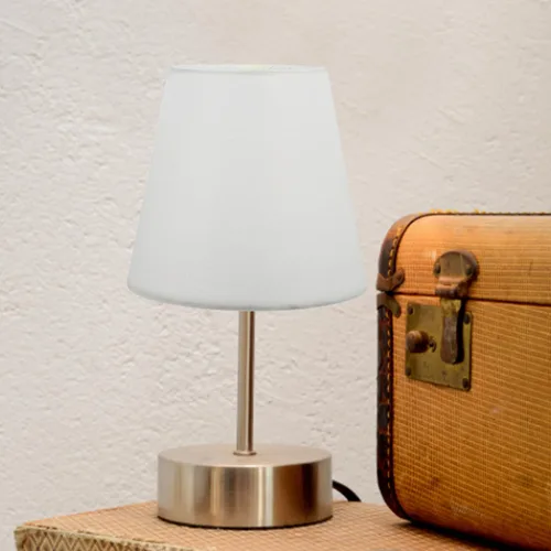 Vista 7 de CALLARON Lámpara pequeña de tela con clip para lámpara de mesa de pared (beige) Pantalla de tela para luz de mesa