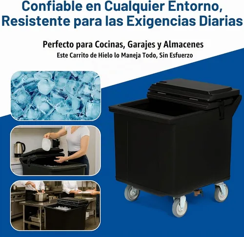Vista 7 de Carlisle - Cateraide - Móvil para hielo, para bebidas, portable, para expositor., Negro, 1
