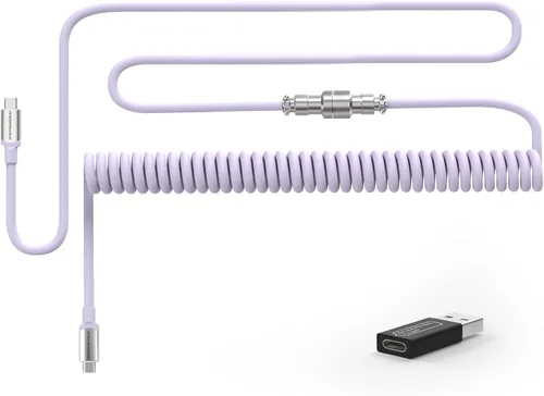Vista 13 de ATTACK SHARK Bobinadora de cable de teclado en espiral, varilla fija de 7.87 pulgadas, compatible con GunMjo/RK61/EPOMAKER Mix 99% cable USB C Negro