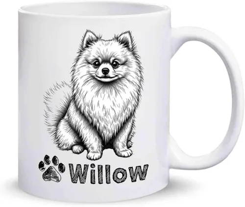 Vista 7 de Taza de café de perro Cocker Spaniel americano con nombre personalizado, tazas personalizadas de perro Cocker Spaniel americano, regalos de Cocker