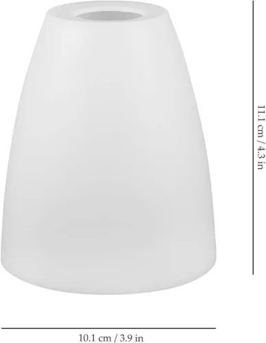 Vista 3 de Holibanna Pantalla de repuesto para lámpara de mesa, 4 unidades, cubierta de plástico para lámpara de cabeza plana, pantalla de luz
