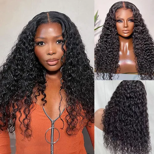 Vista 13 de Recomtic Pelucas rizadas Bob de cabello humano corto frontal 13x4, pelucas de encaje frontal lisas y onduladas para mujeres negras, cabello humano