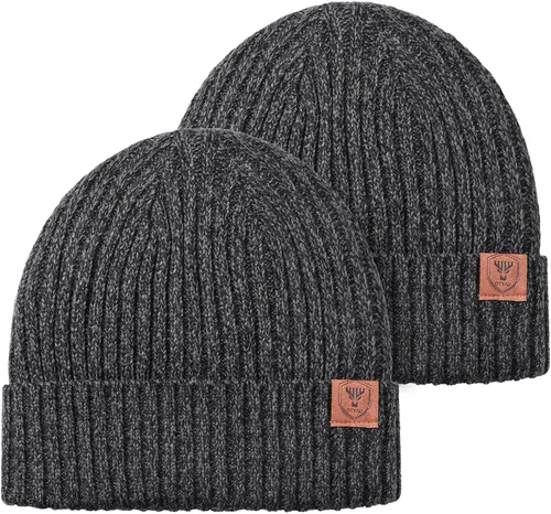 Vista 16 de OZERO Gorro de Punto de Invierno, Gorro Térmico Grueso de Forro Polar para Hombres y Mujeres