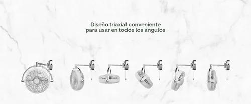 Vista 3 de VIVI- Ventilador giratorio de montaje en pared de 8 pulgadas con brazo plegable (nogal)