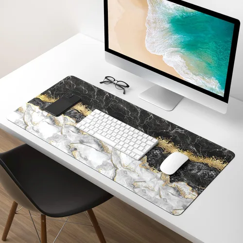 Vista 7 de Alfombrilla de mouse extendida para juegos, XXL grande de 30 x 14 pulgadas, alfombrilla de mouse para teclado de computadora grande, almohadilla