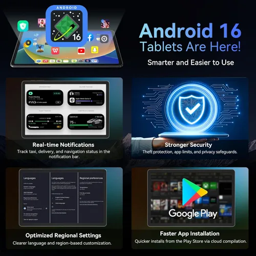 Vista 2 de TABWEE Tableta, 11 pulgadas 2K Android 16 tabletas con teclado 24GB+128GB