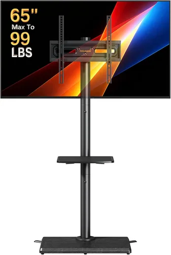 Vista 8 de Perlegear Soporte de TV de suelo con regleta para televisores de 50 a 110