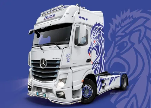 Vista 4 de Italeri 3935S - 1:24 M-B Actros MP4 Show GigaSpace, Edificio, Fabricación de modelos de soporte, manualidades, aficiones, pegado, kit de plástico