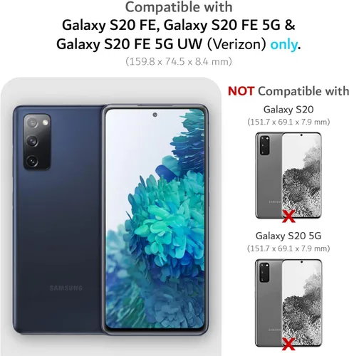 Vista 2 de TUDIA Merge [prueba de caídas de grado militar] Funda diseñada para Samsung Galaxy S20 FE 5G (2020) – [doble capa] a prueba de golpes, delgada