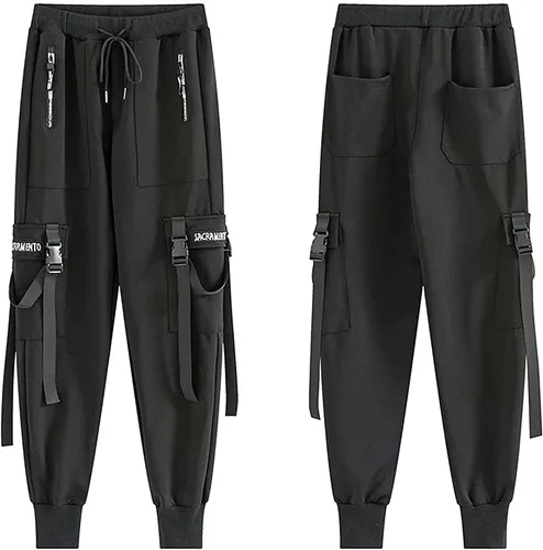 Vista 2 de XYXIONGMAO Pantalones deportivos para hombre Techwear Hip Hop Harem Pantalones Streetwear Tactical Track Pants