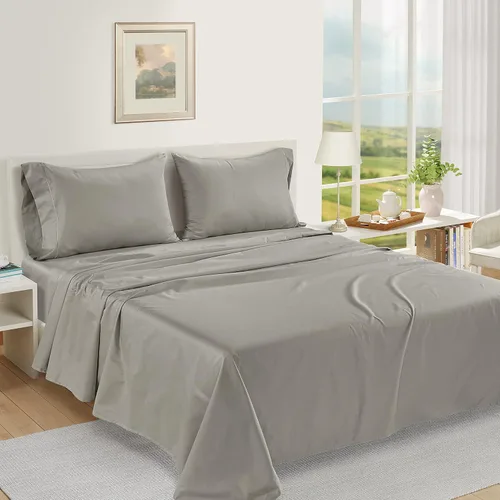 Vista 95 de LANE LINEN - Sábanas individual 100% algodón egipcio suave, cómodo y grueso de calidad de hotel, costuras reforzadas totalmente elásticas, sin