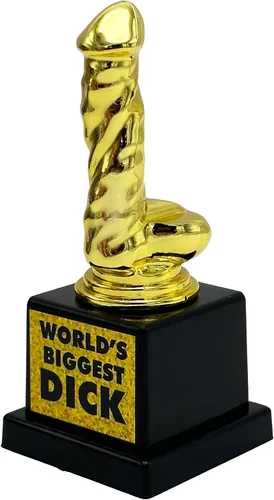 Vista 5 de Island Dogs Trofeo divertido de la novedad de la polla más grande del mundo – Divertido regalo de humor para adultos, premio de estatua de plástico