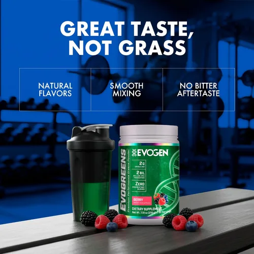 Vista 3 de Evogen Evogreens - Polvo Super Greens Promueve la recuperación, el bienestar y la salud inmunológica Superalimento en polvo con espirulina