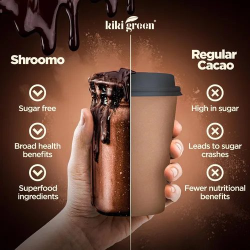 Vista 6 de Shroomo - Alternativa al café de hongos – Mezcla maestra de melena de león, ashwagandha, raíz de maca, achicoria tostada, fruta del monje