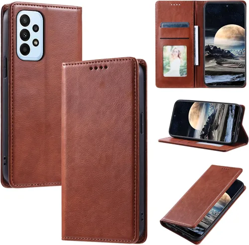 Vista 48 de Funda de cuero compatible con Google Pixel 7, compatible con Google Pixel 7 5G GVU6C GQML3 Flip Folio PU Funda de cuero negro