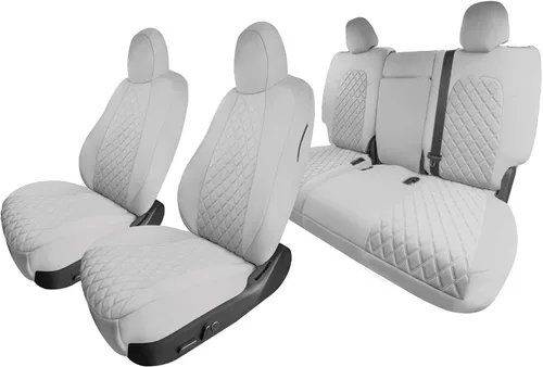 Vista 24 de FH Group Fundas de asiento de automóvil de ajuste personalizado hechas específicamente para Tesla Model Y Ultraflex 2020-2025, fundas de asiento