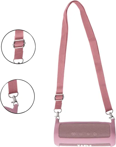 Vista 6 de co2CREA Funda de silicona suave de repuesto para altavoz Bluetooth portátil JBL Flip 6 (funda rosa)