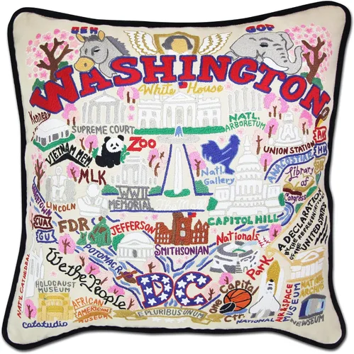 Vista 145 de Catstudio Portland (Oregon) - Almohada decorativa bordada