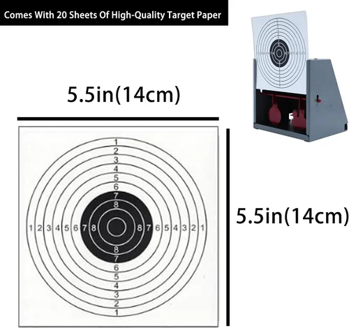Vista 7 de Target Bb Gun Target, Bb Gun Target, viene con 20 objetivos de papel y, reinicio automático, cuadrado, hierro, diseño portátil adecuado