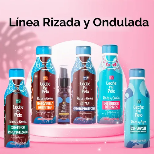 Vista 6 de Leche Pal Pelo Rizado y ondulado - Mascarilla nutritiva reparadora del cabello con aloe vera, coco y aceites de aguacate - para cabello dañado