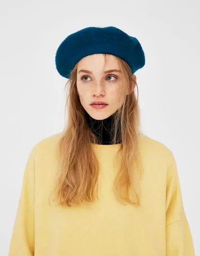 Vista 89 de Boina de lana francesa para mujer, gorra de invierno clásica de color sólido