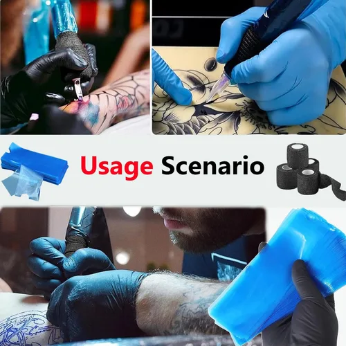 Vista 7 de 200 piezas de fundas para bolígrafos con 8 piezas de cinta adhesiva para agarre - Fundas para bolígrafos azules SOTICA, fundas para máquinas, fundas