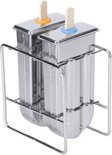 Vista 9 de Moldes de paletas de acero inoxidable, molde de helado para el hogar, cocina, herramienta para hacer hielo para paletas de caramelo, paletas