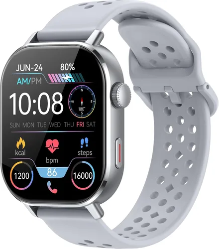 Vista 9 de Reloj inteligente (respuesta/haz llamadas), reloj inteligente HD de 1.91 pulgadas para hombres y mujeres, monitor de ritmo cardíaco/sueño/podómetro