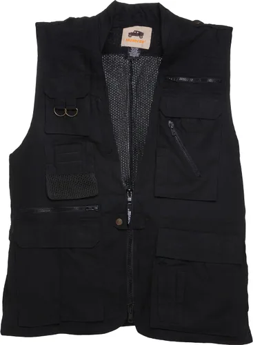 Vista 23 de Humvee - Chaleco utilitario con 21 bolsillos, para viajes, safari, caza, camping, 100% algodón, chaqueta táctica para hombres y mujeres