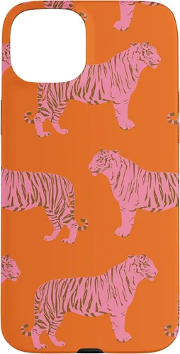 Vista 9 de Funda para iPhone 17 con diseño de tigre rosa y naranja