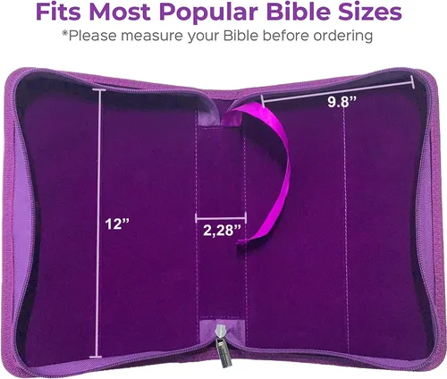 Vista 8 de Juego de 2 fundas para la Biblia para hombres y mujeres, tamaños grandes y medianos por DEHITE