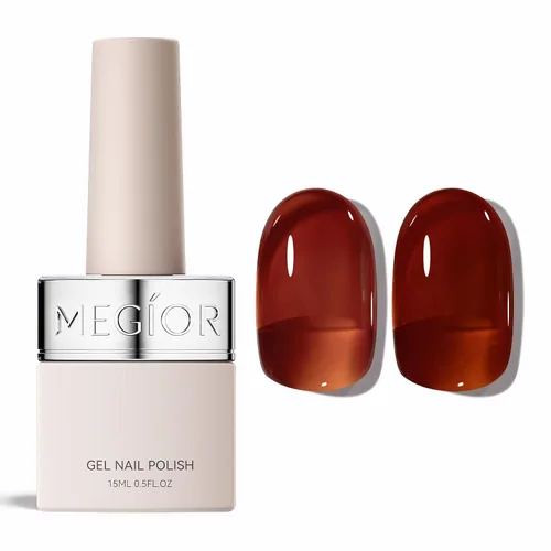 Vista 40 de MEGIOR Esmalte de uñas de gel libre de TPO, 0.5 onzas líquidas, base de gel transparente para remojar la lámpara de uñas LED, capa base de larga