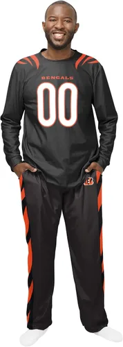 Vista 12 de FOCO NFL mens Nfl Team Logo Gameday Ready Jersey Pajama Set