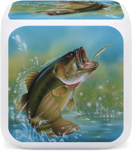 Vista 3 de Reloj despertador de pesca con graves reloj digital duradero multifunción LED para dormitorio, oficina en casa