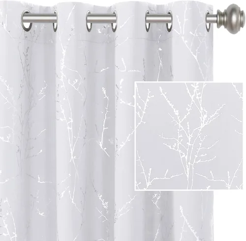 Vista 9 de H.VERSAILTEX Cortinas opacas con estrellas para habitación de niños y niñas, con bloqueo de luz completa, bonitas cortinas gruesas y suaves