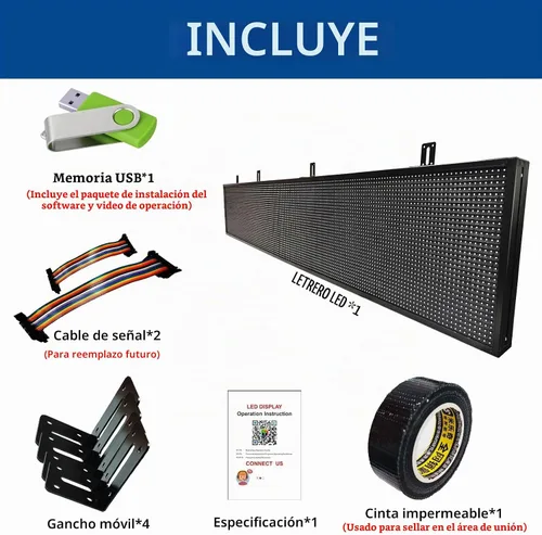 Vista 8 de Letrero LED Programable HS, Letreros de Neón Abiertos con Desplazamiento Digital para Exteriores, Pantalla de Visualización de Mensajes