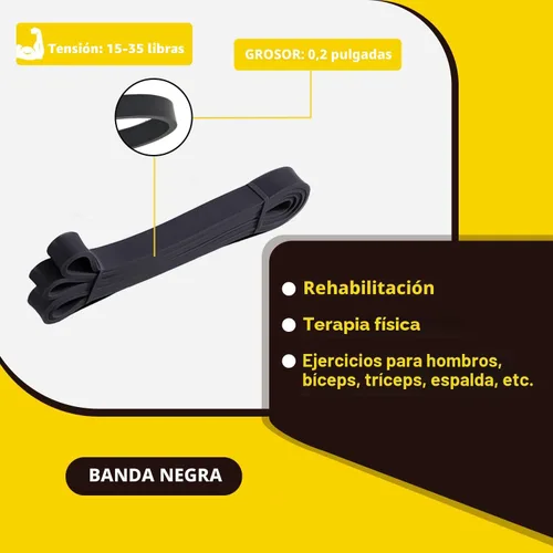 Vista 3 de Bandas de dominadas, bandas de resistencia, banda de asistencia para dominadas, bandas de ejercicio para hombres y mujeres, estiramientos
