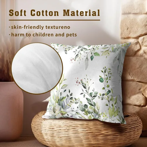 Vista 142 de Giwawa Juego de 2 fundas de almohada decorativas con diseño floral de girasol de 16 x 16 pulgadas, fundas de cojín decorativas para el hogar, sofá