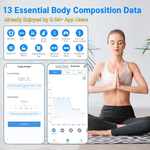 Vista 5 de Vitafit FSA&HSA Smart Weight Scale, Accuracy 0.1lb by Our Professional Scale Factory Since 2001, Scale for Body Weight App Sync 13 Body Composition