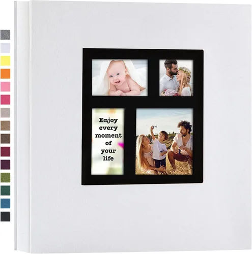 Vista 16 de Potricher - Álbum de fotos de 4x6 pulgadas, 600 fotos, con tapa de lino, gran capacidad, álbumes de fotos para recuerdos familiares, bodas, Beige