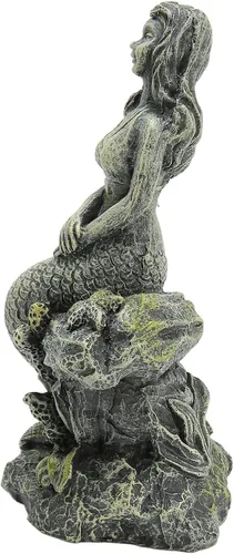 Vista 4 de LIANGLIDE Estatua decorativa de resina de princesa, hermosa decoración de peces para decoraciones de acuario