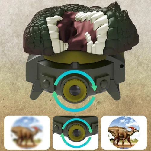 Vista 7 de RAYCHY Reloj Dinosaurio Linterna Proyector Juguetes Patrón Animal Antorcha Juguetes Educativos Regalo