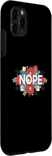 Vista 3 de Nope, No Kings Floral Statement Art Print for Makers Case for iPhone 11 Pro Max