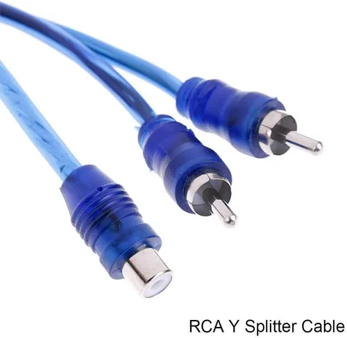 Vista 6 de Juego de 4 adaptadores de cable de audio divisor RCA Y 1 hembra a 2 conectores macho
