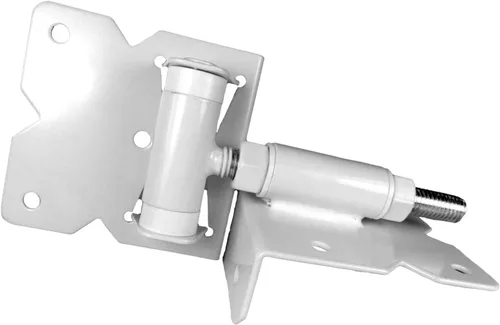Vista 4 de Bisagra de puerta de acero inoxidable blanco para vinilo, esgrima de PVC - CAJA Cantidad 12