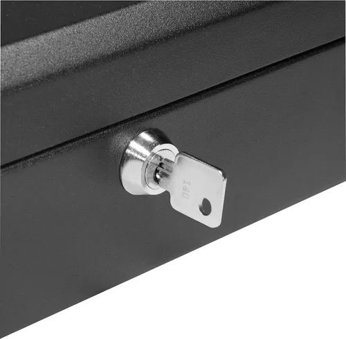Vista 4 de BARSKA Caja de efectivo de 10 pulgadas con cerradura de llave, color negro
