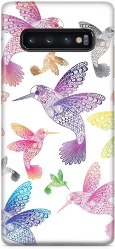 Vista 17 de Inspired Cases - Funda para iPhone 13 Mini con textura 3D - Funda protectora de goma para Apple iPhone 13 Mini - Zentangle Hummingbirds - Multicolor